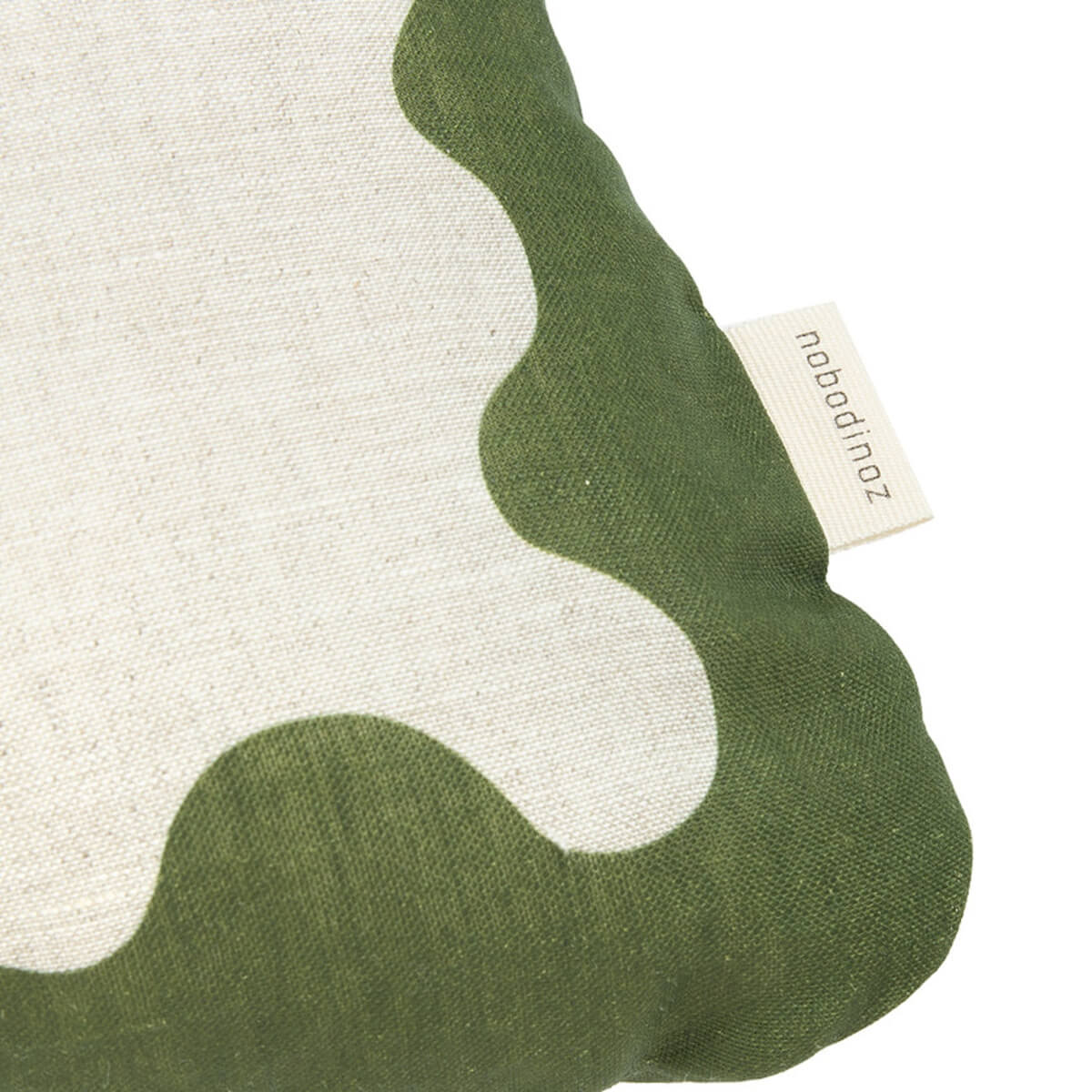 Coussin 45x30cm LIN FRANÇAIS VIBES L Nobodinoz Green