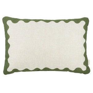 Coussin 45x30cm LIN FRANÇAIS VIBES L Nobodinoz Green