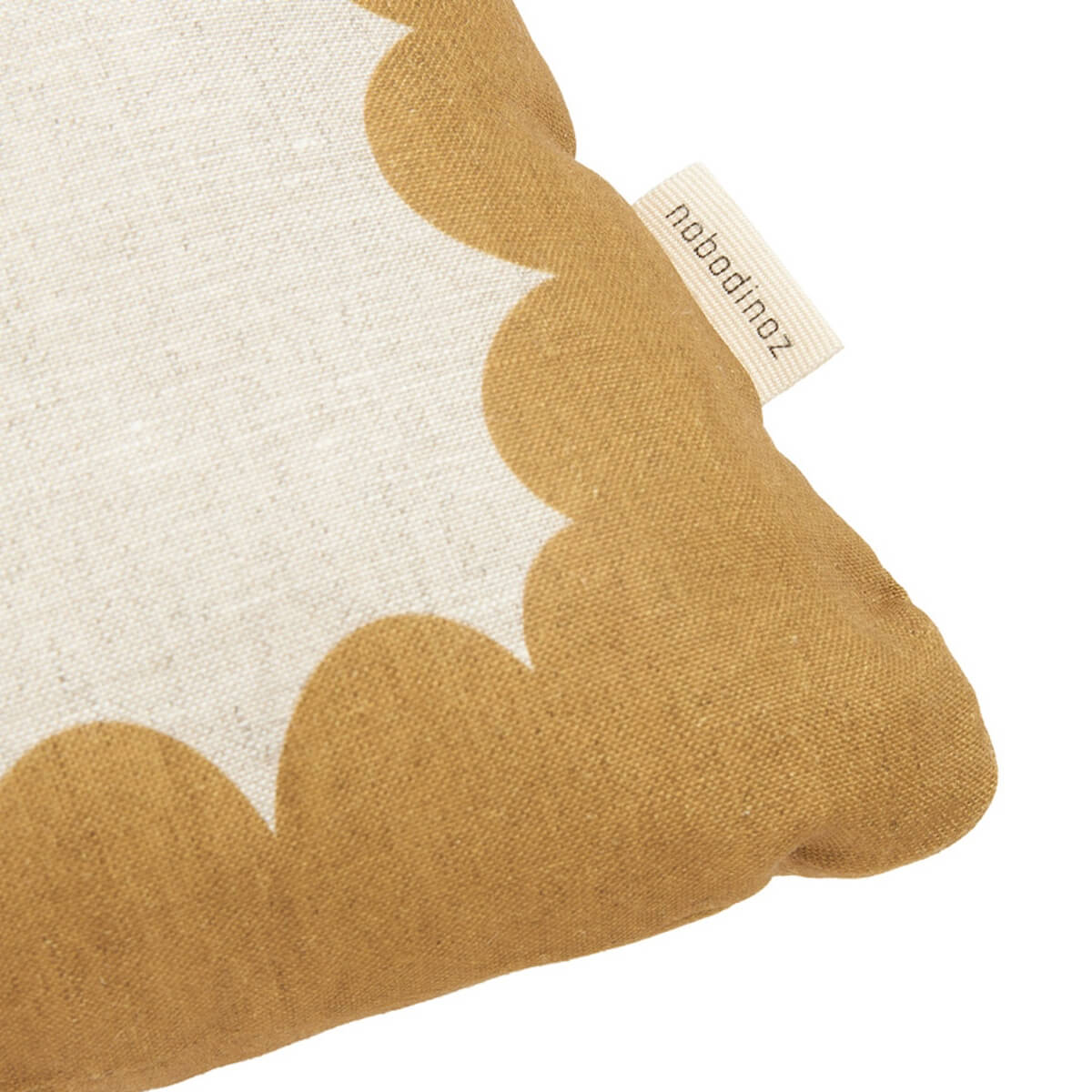 Coussin 45x30cm LIN FRANÇAIS VIBES L Nobodinoz Mustard Vibes