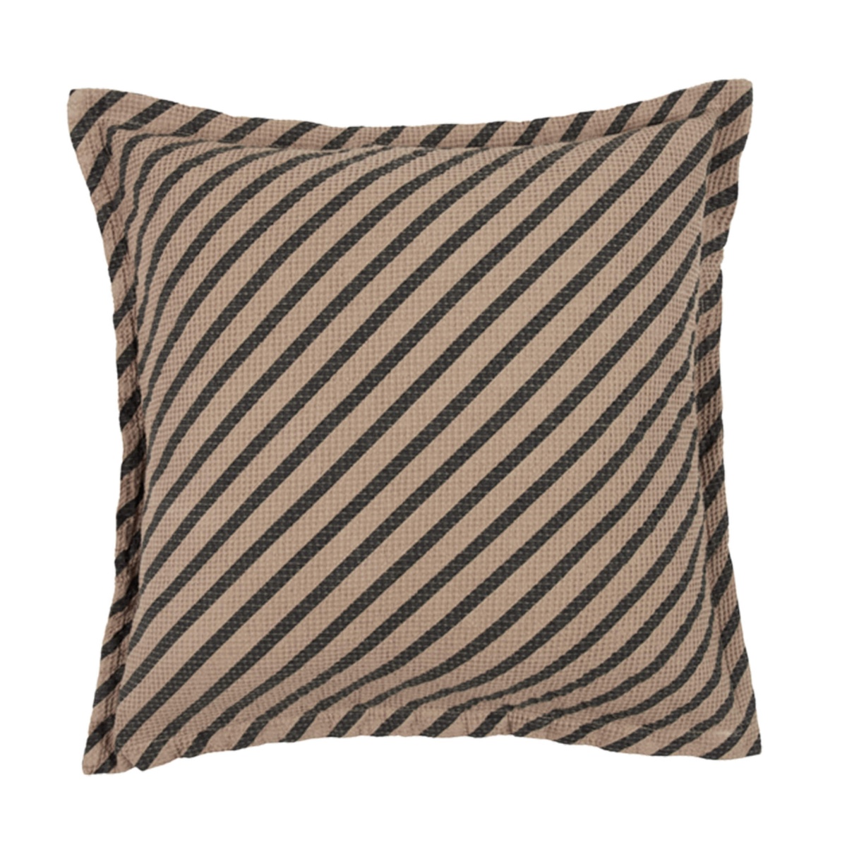 Coussin 45x45cm LANDSCAPE Nobodinoz Waffle stripes sesame