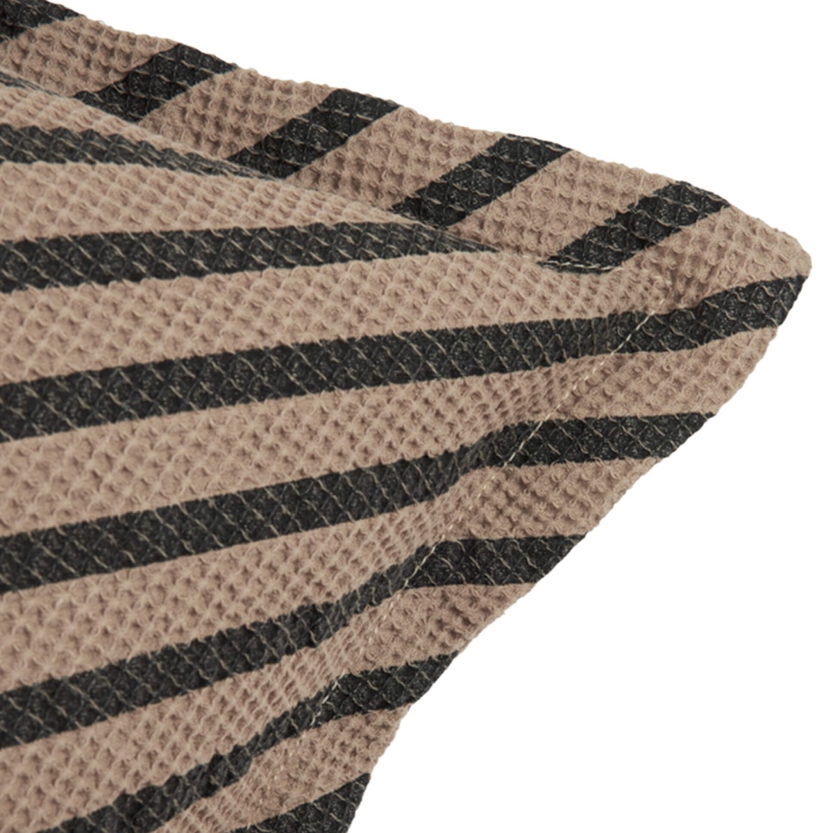 Coussin 45x45cm LANDSCAPE Nobodinoz Waffle stripes sesame