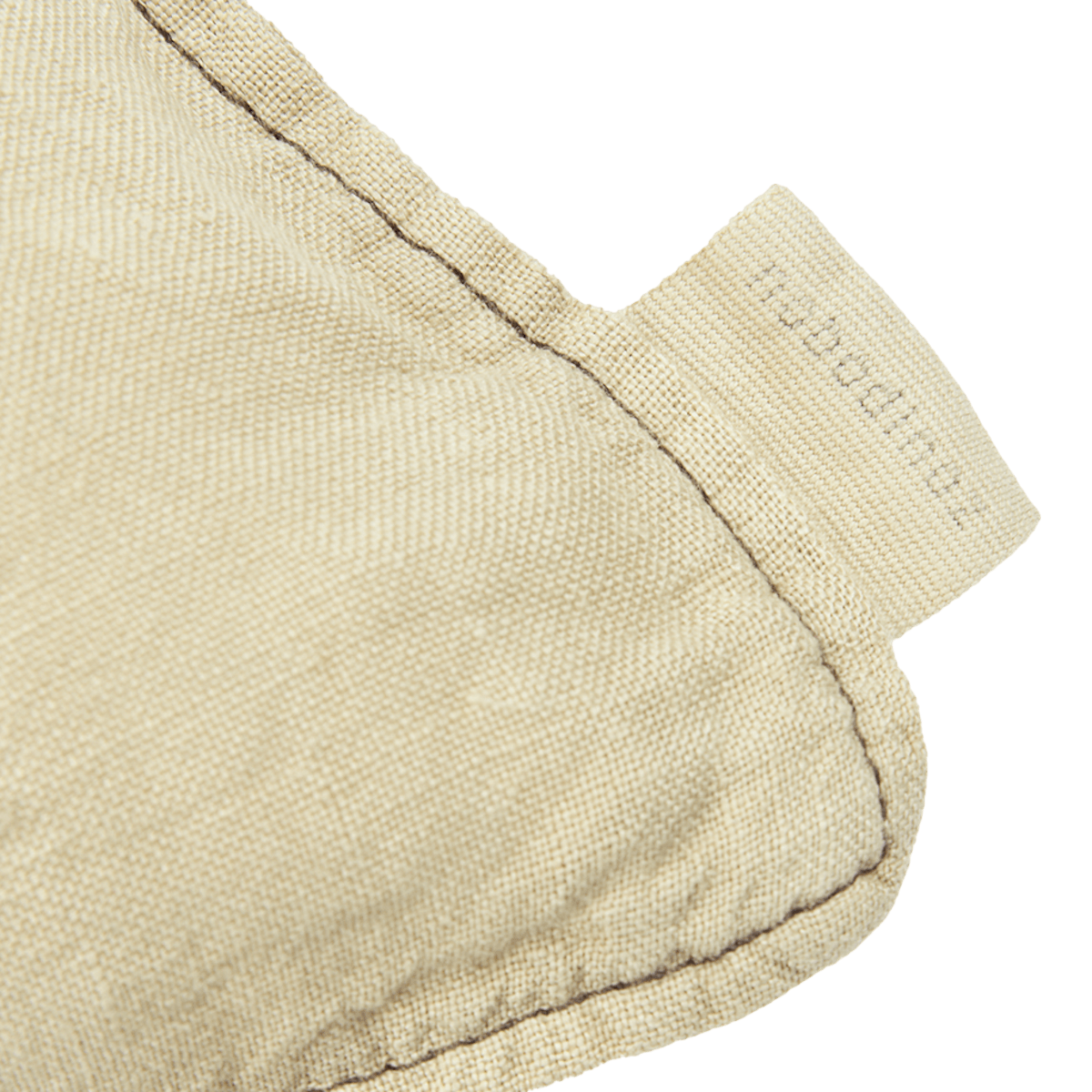 Coussin 50x30cm FRENCH LINEN Nobodinoz embroided green tea