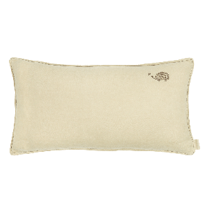 Coussin 50x30cm FRENCH LINEN Nobodinoz embroided green tea