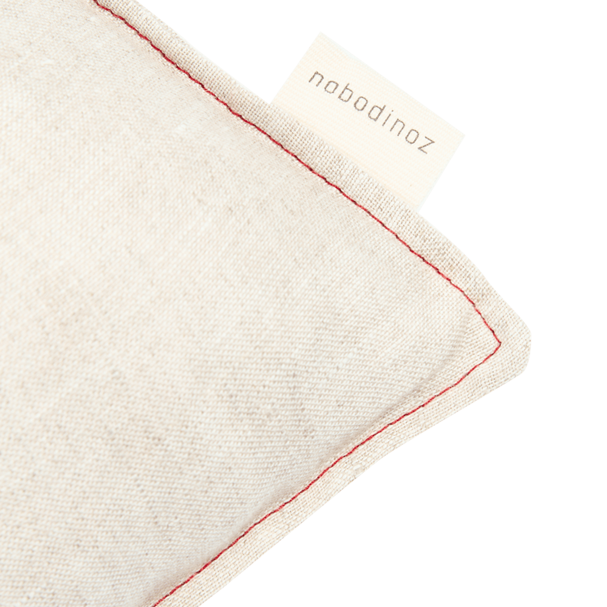 Coussin 50x30cm FRENCH LINEN Nobodinoz embroided greige
