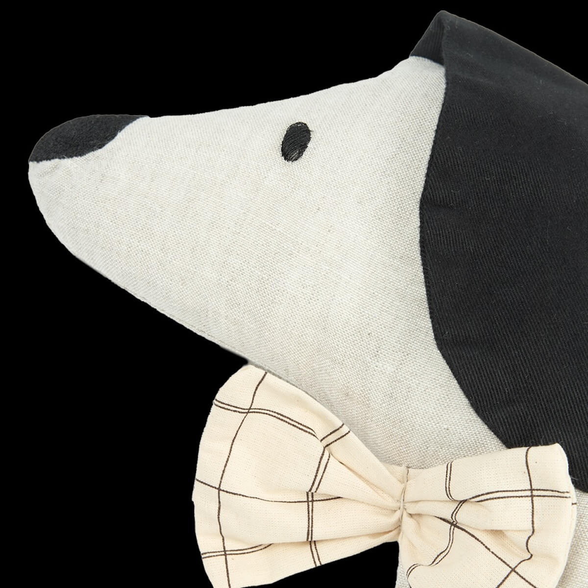 Coussin 60x10cm TOBY LE CHIEN FRENCH LINEN Nobodinoz greige