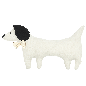 Coussin 60x10cm TOBY LE CHIEN FRENCH LINEN Nobodinoz greige