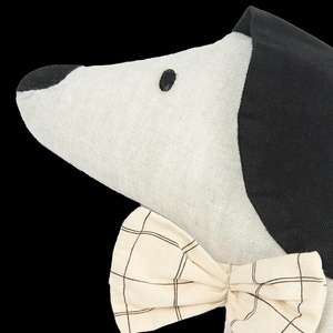 Coussin 60x10cm TOBY LE CHIEN FRENCH LINEN Nobodinoz greige