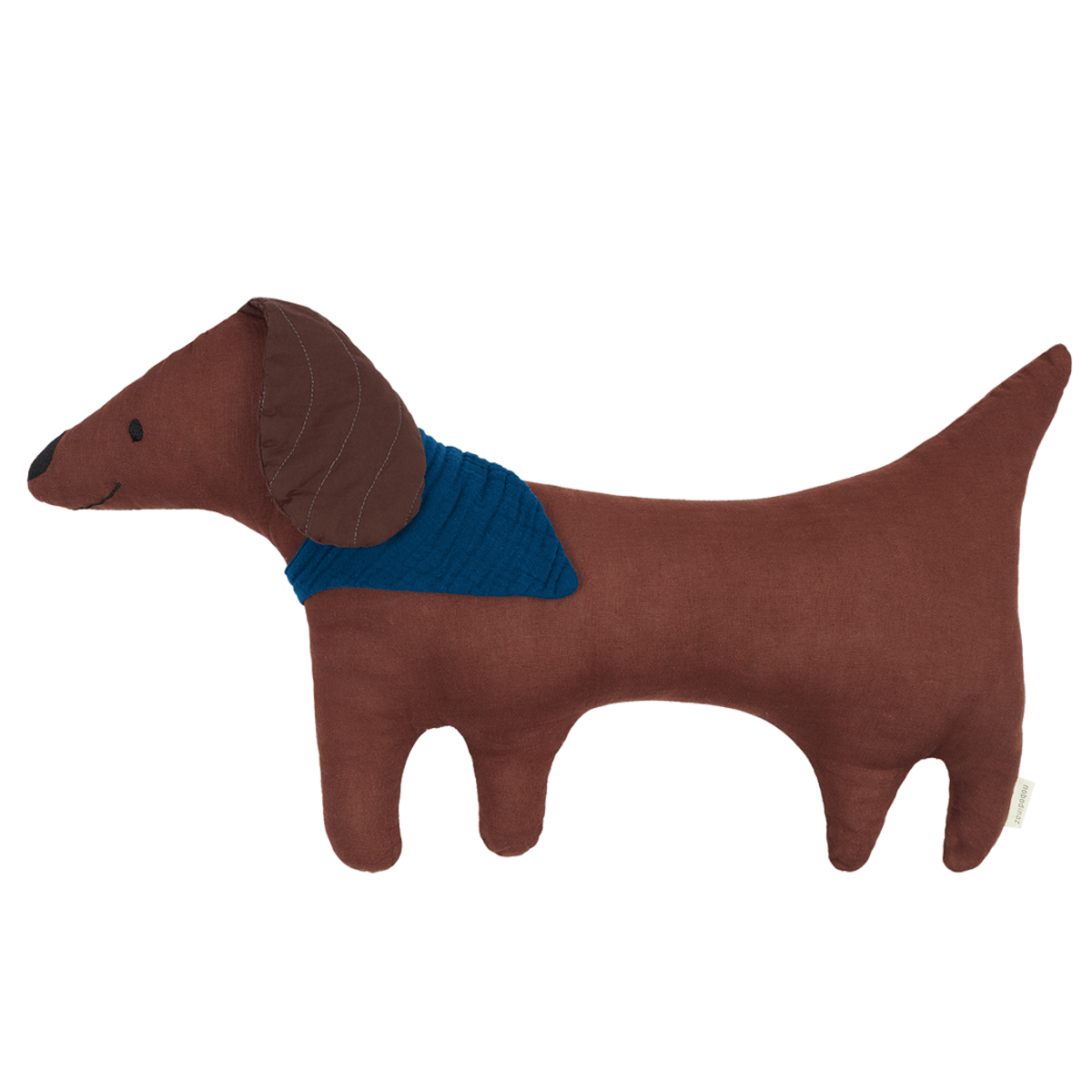 Coussin 60x10cm TOBY LE CHIEN FRENCH LINEN Nobodinoz prune