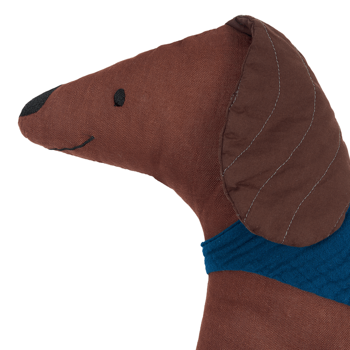 Coussin 60x10cm TOBY LE CHIEN FRENCH LINEN Nobodinoz prune