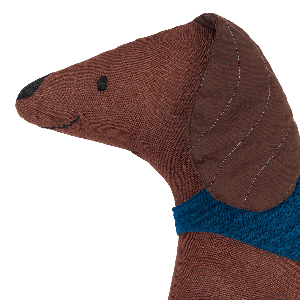 Coussin 60x10cm TOBY LE CHIEN FRENCH LINEN Nobodinoz prune