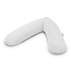 Coussin avec housse muslin 190x40cm Theraline light grey