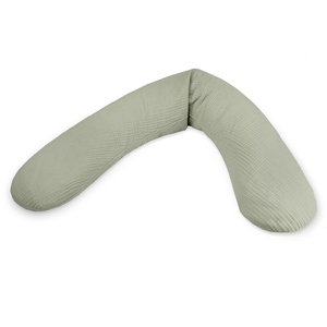 Coussin avec housse muslin 190x40cm Theraline sage