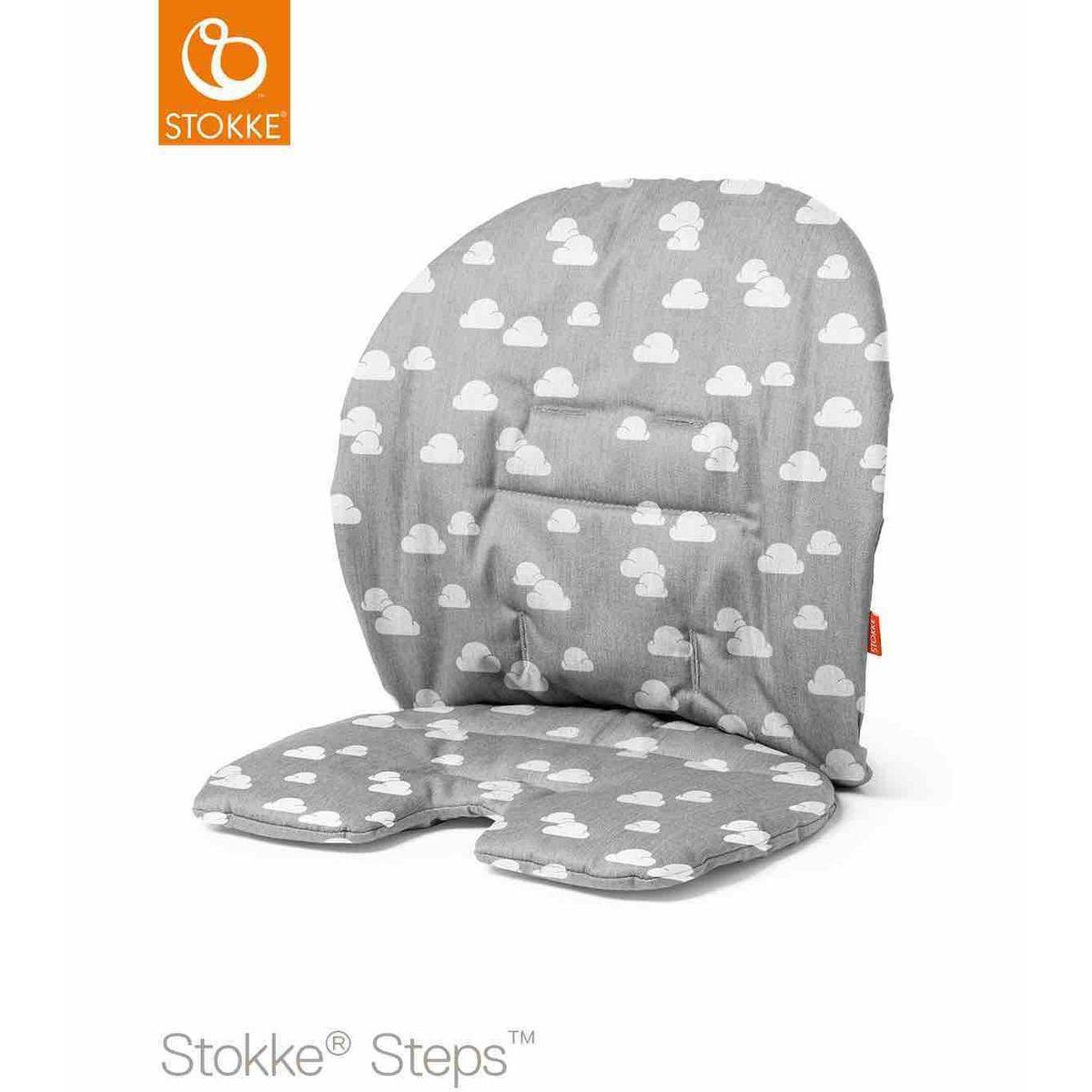 Coussin bébé chaise haute STEPS Stokke gris nuage