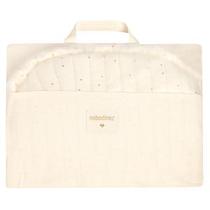 Coussin chaise haute GROWING GREEN Nobodinoz honey sweet dots natural