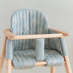 Coussin chaise haute GROWING GREEN Nobodinoz white gatsby-antique green