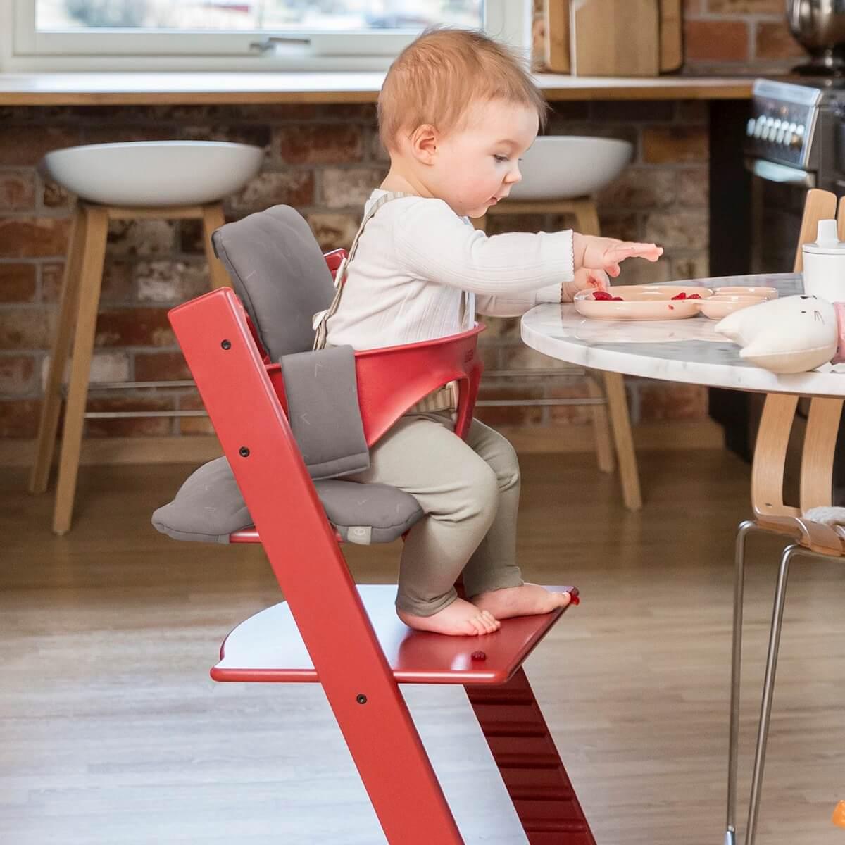 Coussin Chaise Haute Bébé Tripp Trapp - Housse Douce Animaux Marins - 2 Sets De Table Inclus - Confort Assise