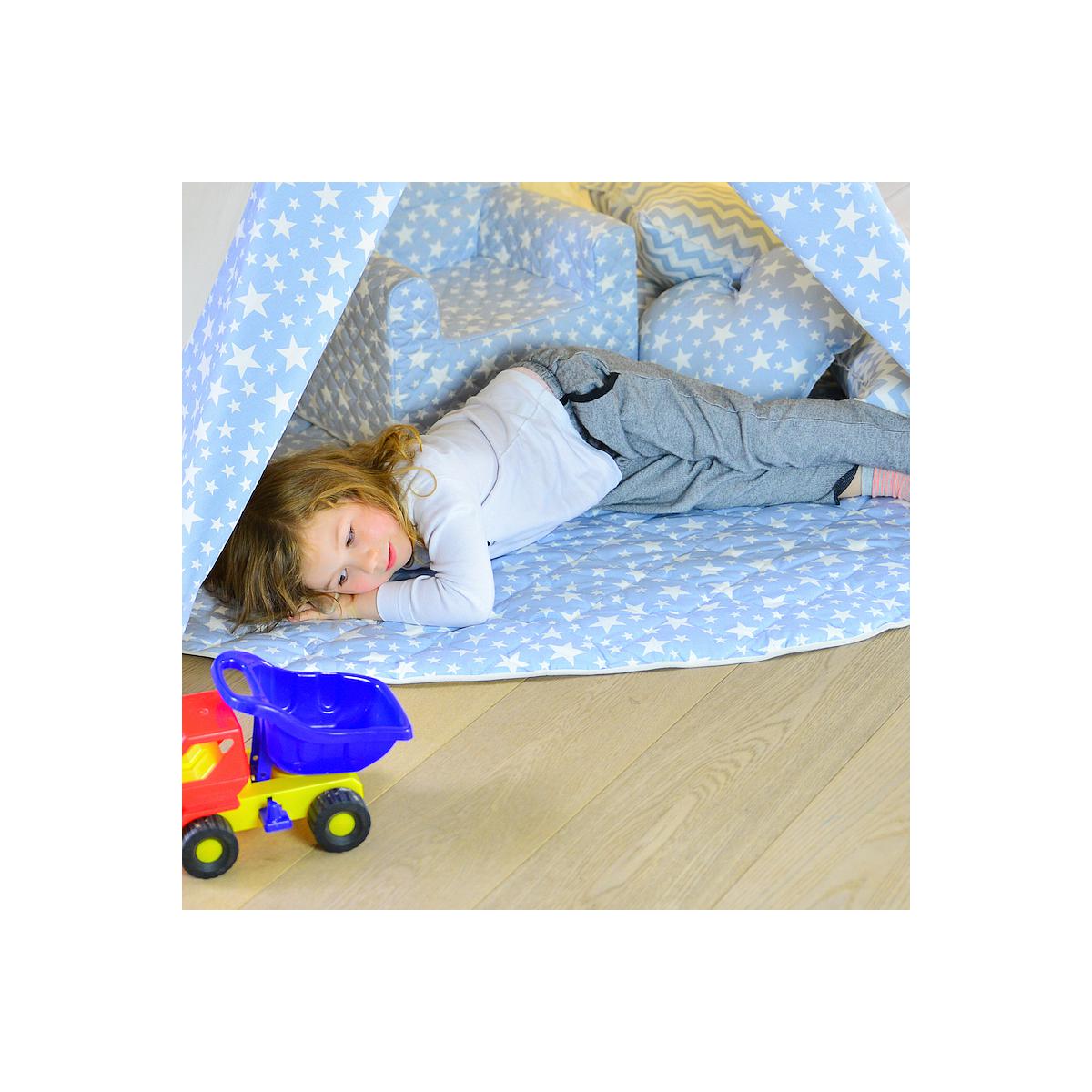 Coussin coeur enfant ÉTOILE Abitare Kids bleu clair