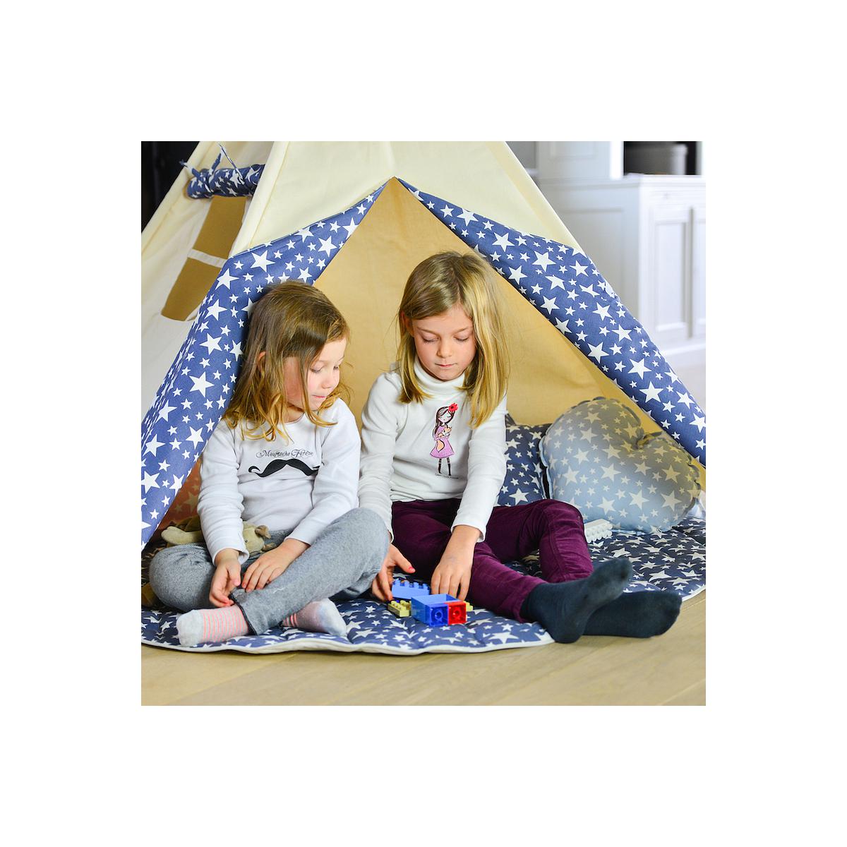 Coussin coeur enfant ÉTOILE Abitare Kids bleu clair