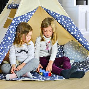 Coussin coeur enfant ÉTOILE Abitare Kids bleu clair