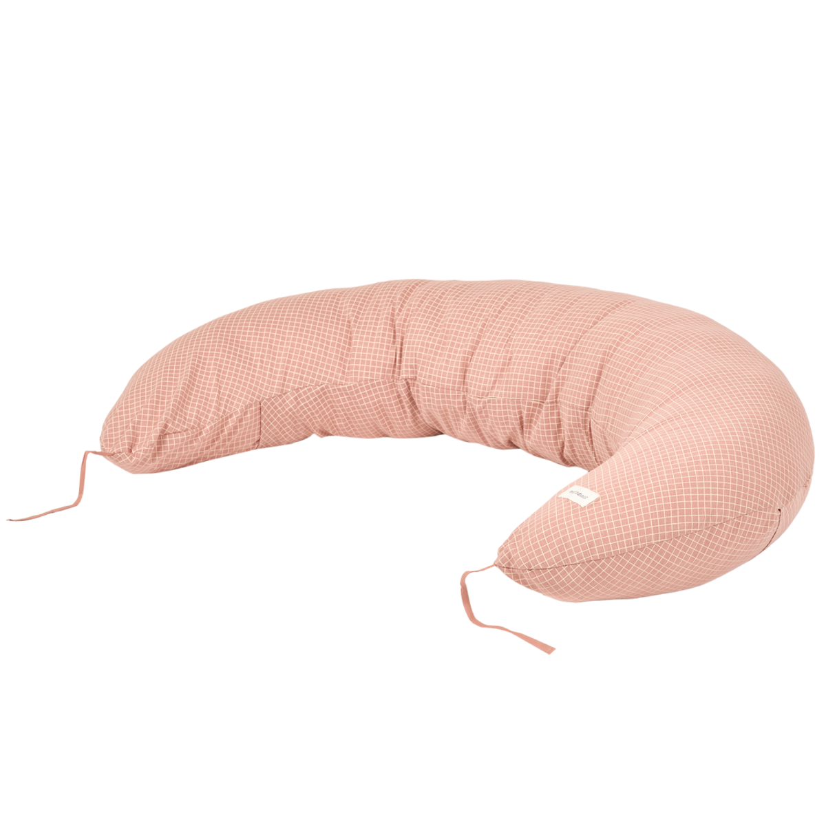 Coussin de maternité STORIES LTD jersey Nobodinoz pink cream grid