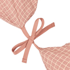 Coussin de maternité STORIES LTD jersey Nobodinoz pink cream grid