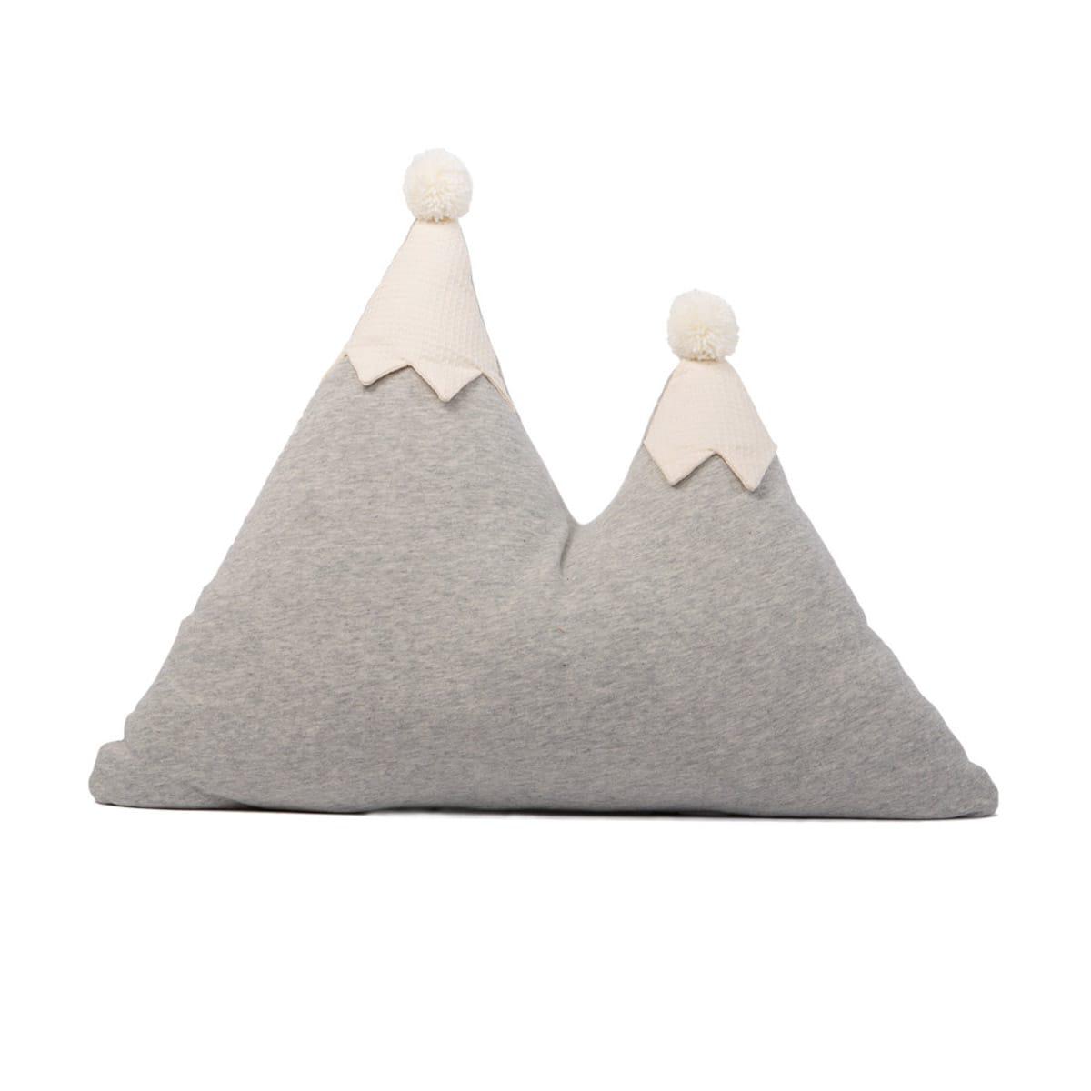 Coussin déco 42x50cm SNOWY MOUNTAIN Nobodinoz gris vigoré