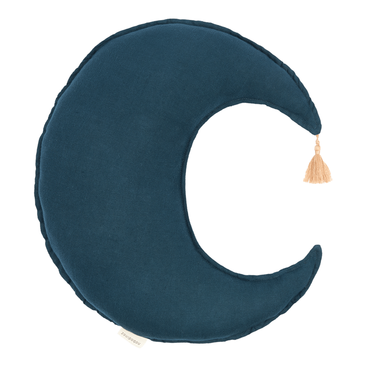 Coussin étoile 36x32cm FRENCH LINEN Nobodinoz deep blue