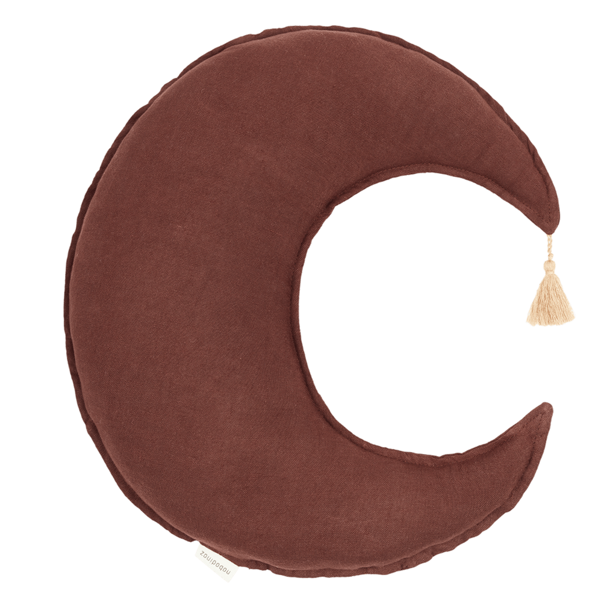 Coussin étoile 36x32cm FRENCH LINEN Nobodinoz prune
