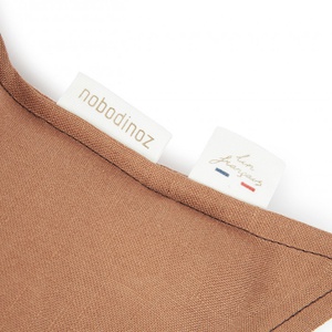 Coussin étoile LIN FRANÇAIS Nobodinoz Noisette