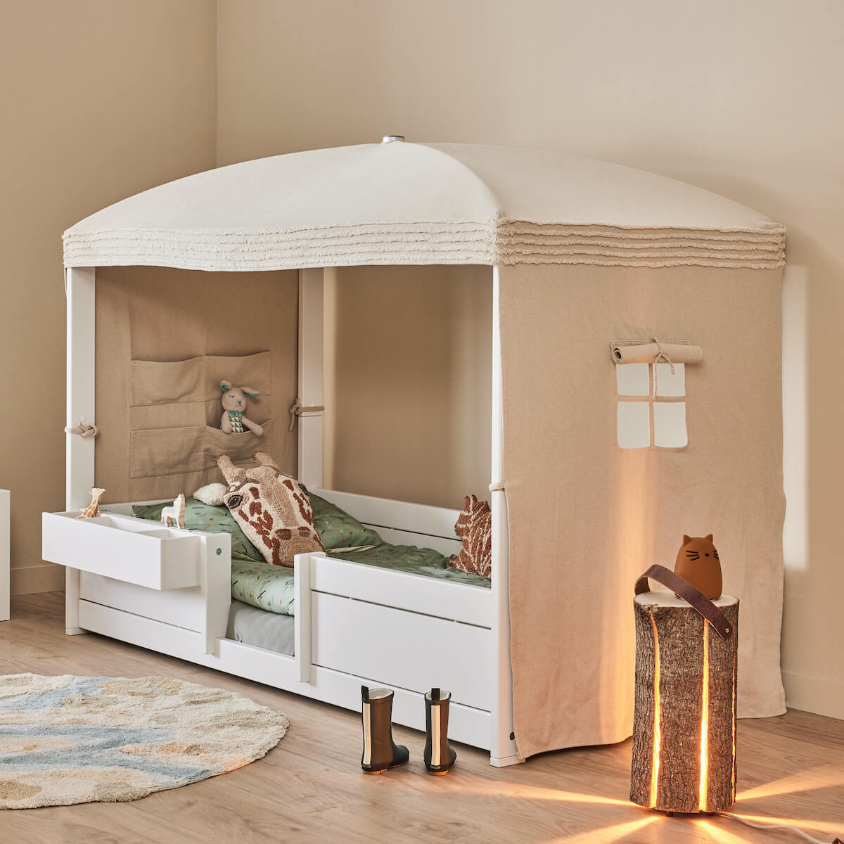 Lit maison LOU, lit enfant, lit Montessori avec barrière et rehausseur,  TOUTES tailles 80x160,80x180,90x200,90x190,120x200,140x200,160x200 -   France