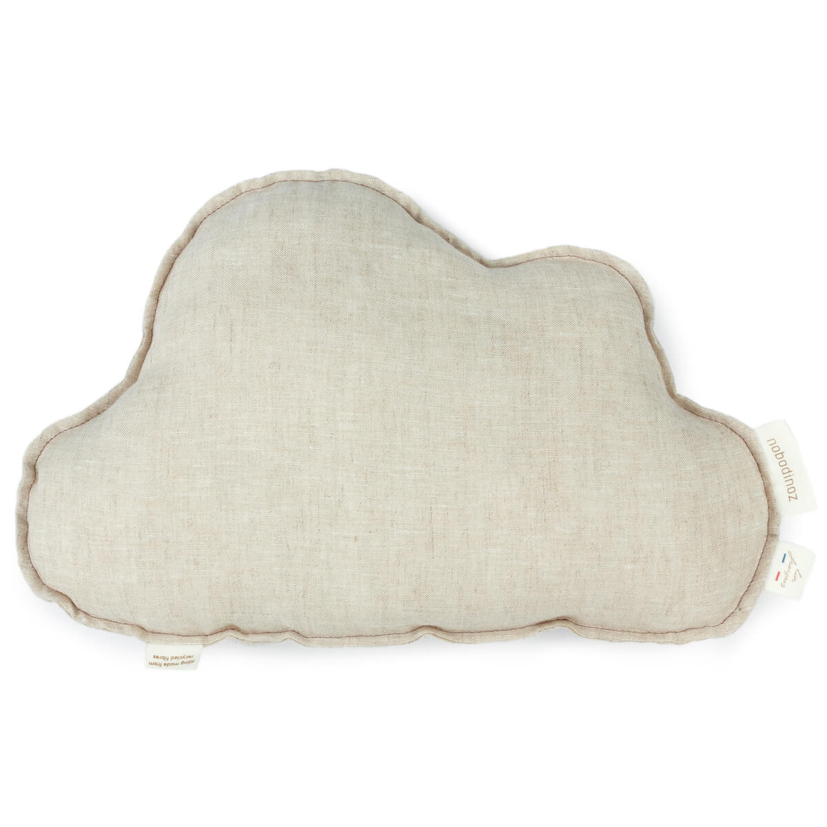 Coussin nuage LIN FRANÇAIS Nobodinoz Greige