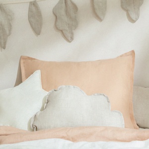 Coussin nuage LIN FRANÇAIS Nobodinoz Greige