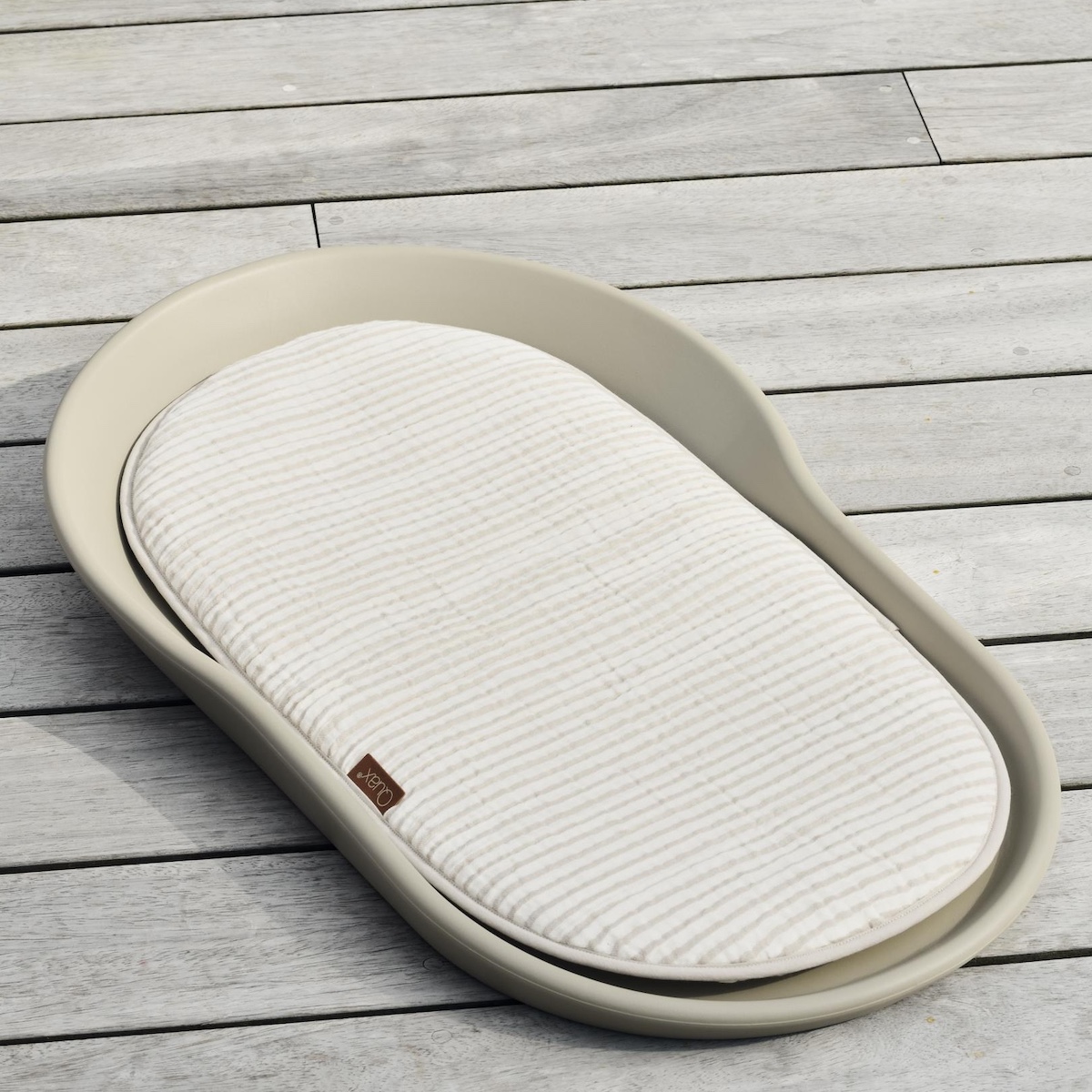 Coussin pour matelas à langer Mamee NATURAL Quax stripes