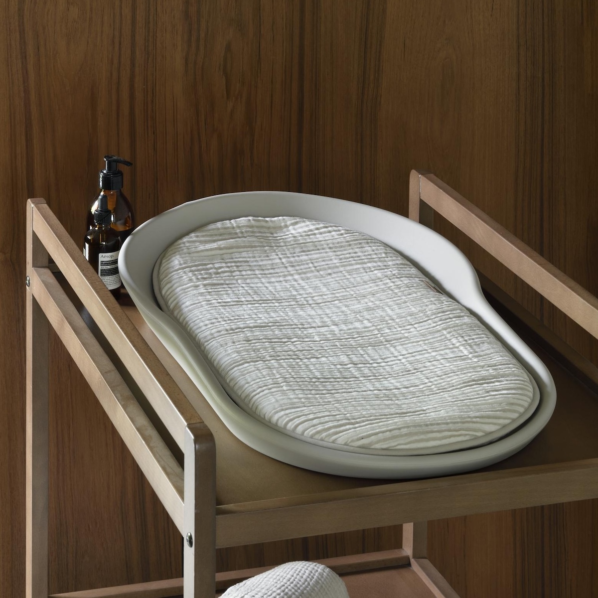 Coussin pour matelas à langer Mamee NATURAL Quax stripes