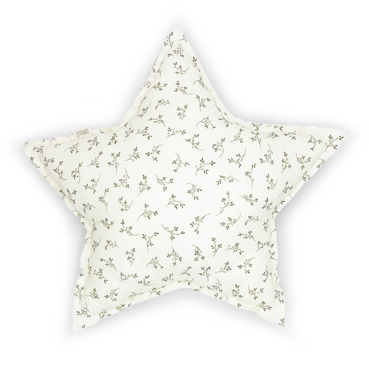 Coussin STAR Babyshower olive bloom