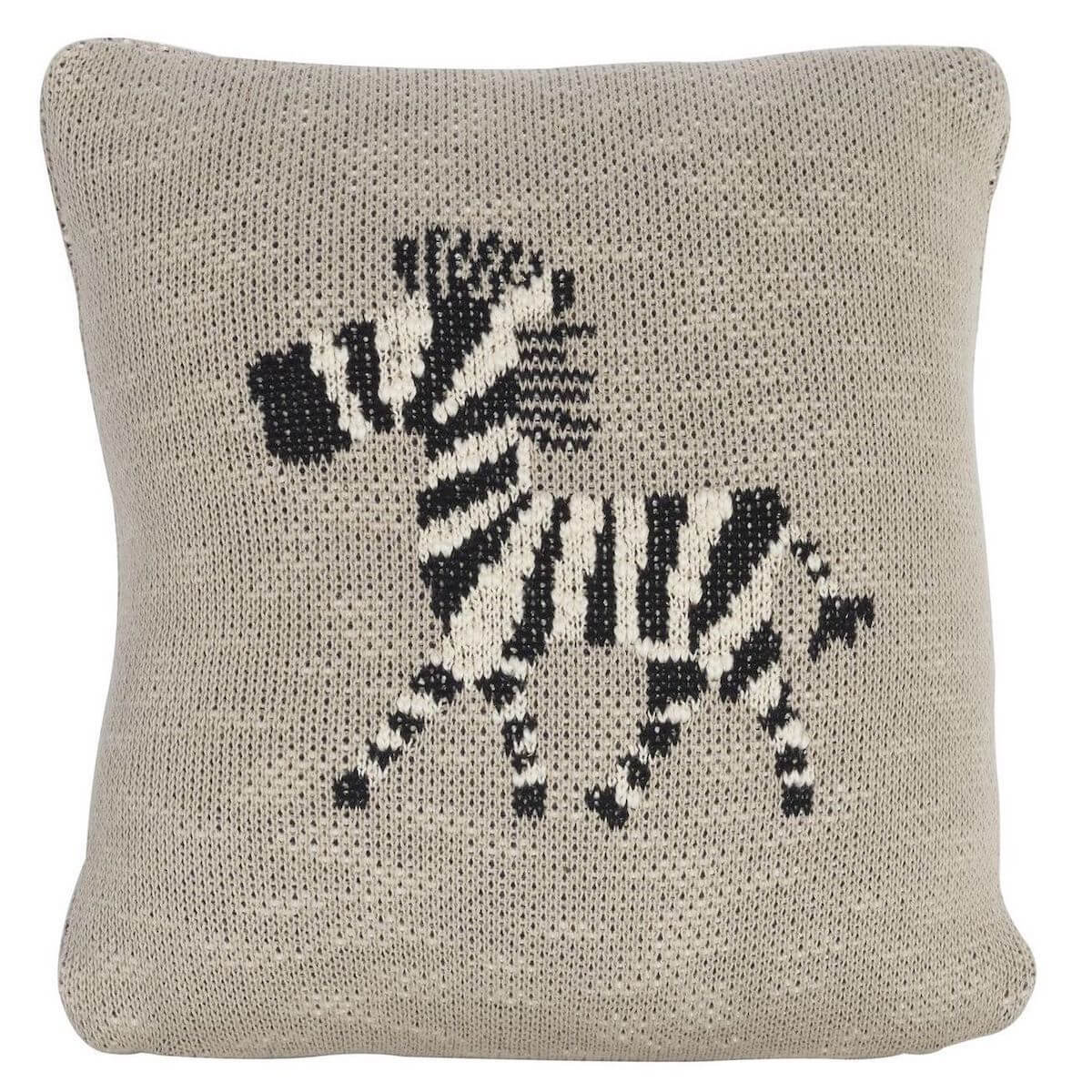 Coussin tricot 30x30cm Zebra Quax