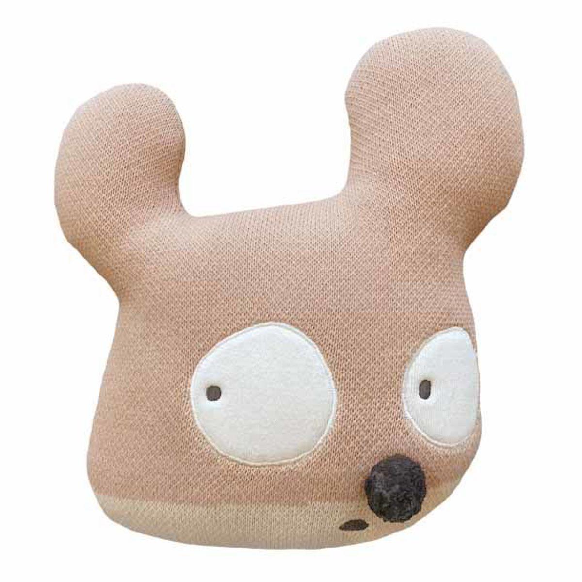 Coussin tricot 35x35cm MISS MIGHTY MOUSE Lorena Canals