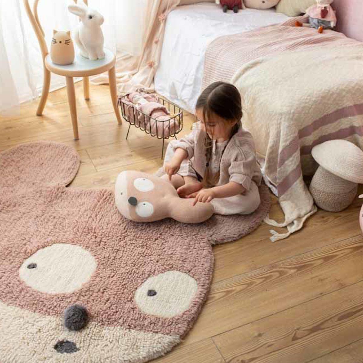 Coussin tricot 35x35cm MISS MIGHTY MOUSE Lorena Canals