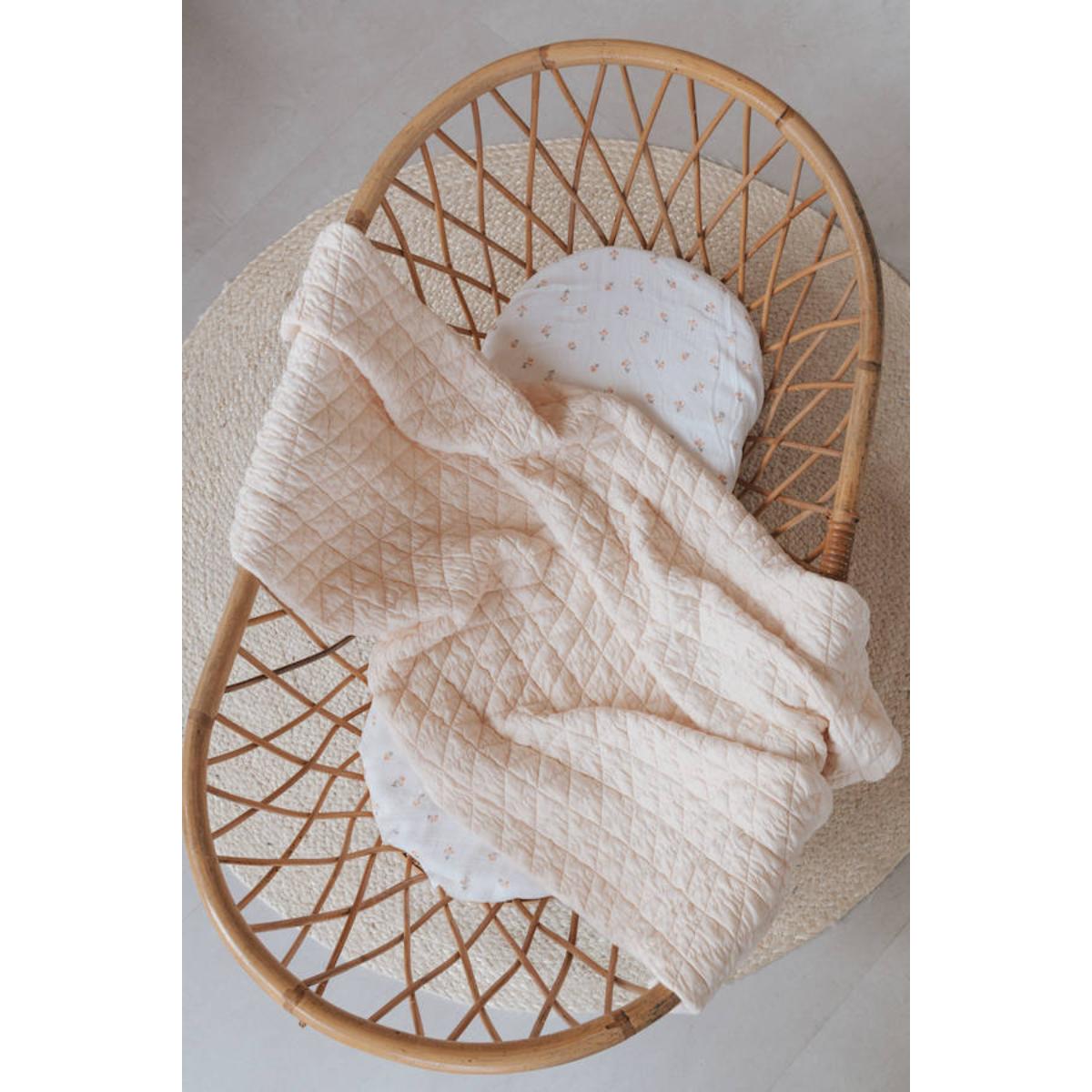 Couverture 100x75cm Bamboom water peach