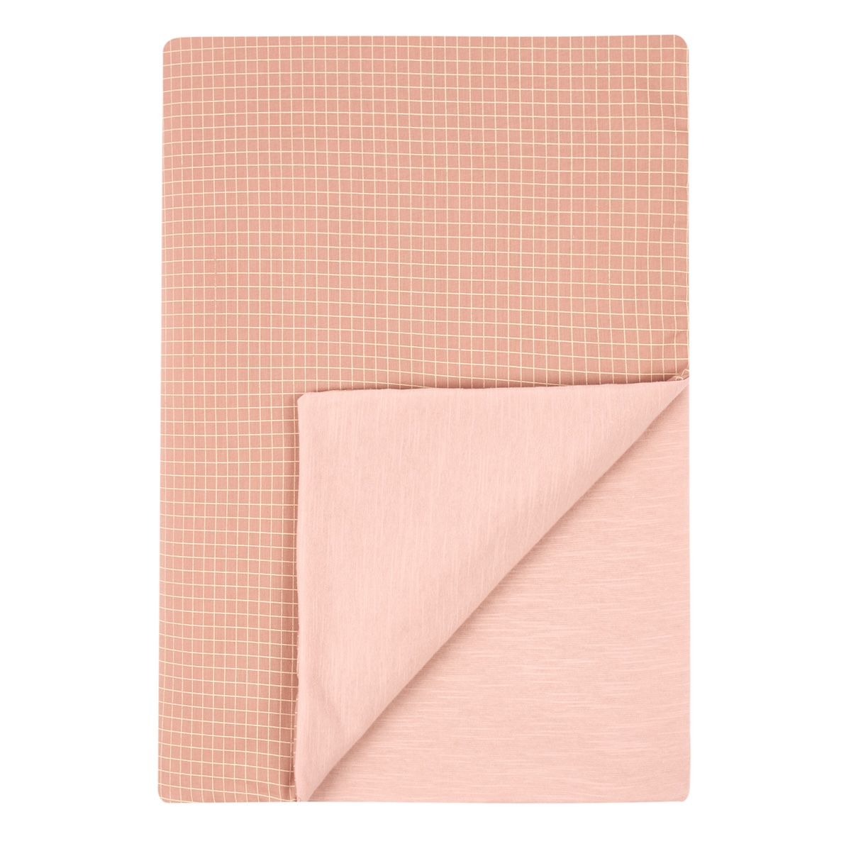 Couverture 70x100cm STORIES Édition limitée Nobodinoz blush lemon grid