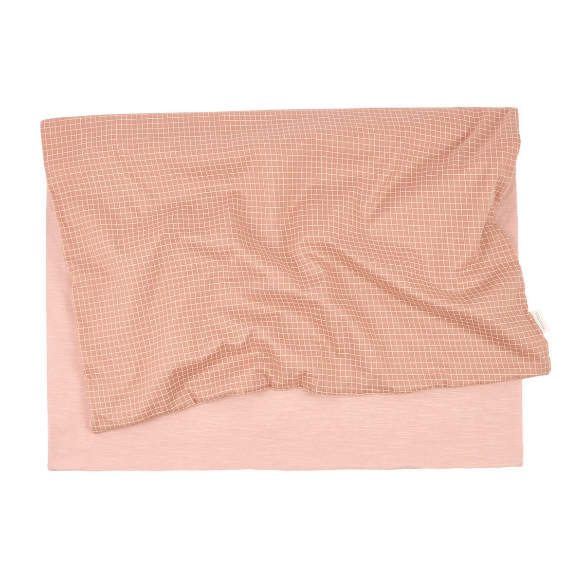 Couverture 70x100cm STORIES Édition limitée Nobodinoz blush lemon grid