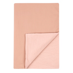 Couverture 70x100cm STORIES Édition limitée Nobodinoz blush lemon grid