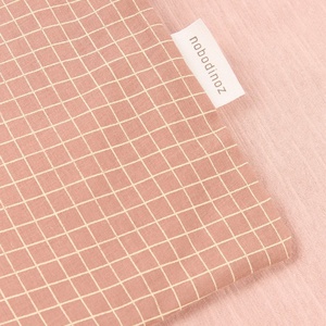 Couverture 70x100cm STORIES Édition limitée Nobodinoz blush lemon grid