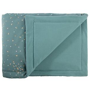 Couverture 70x70cm LAPONIA ELEMENTS Nobodinoz gold confetti-magic green