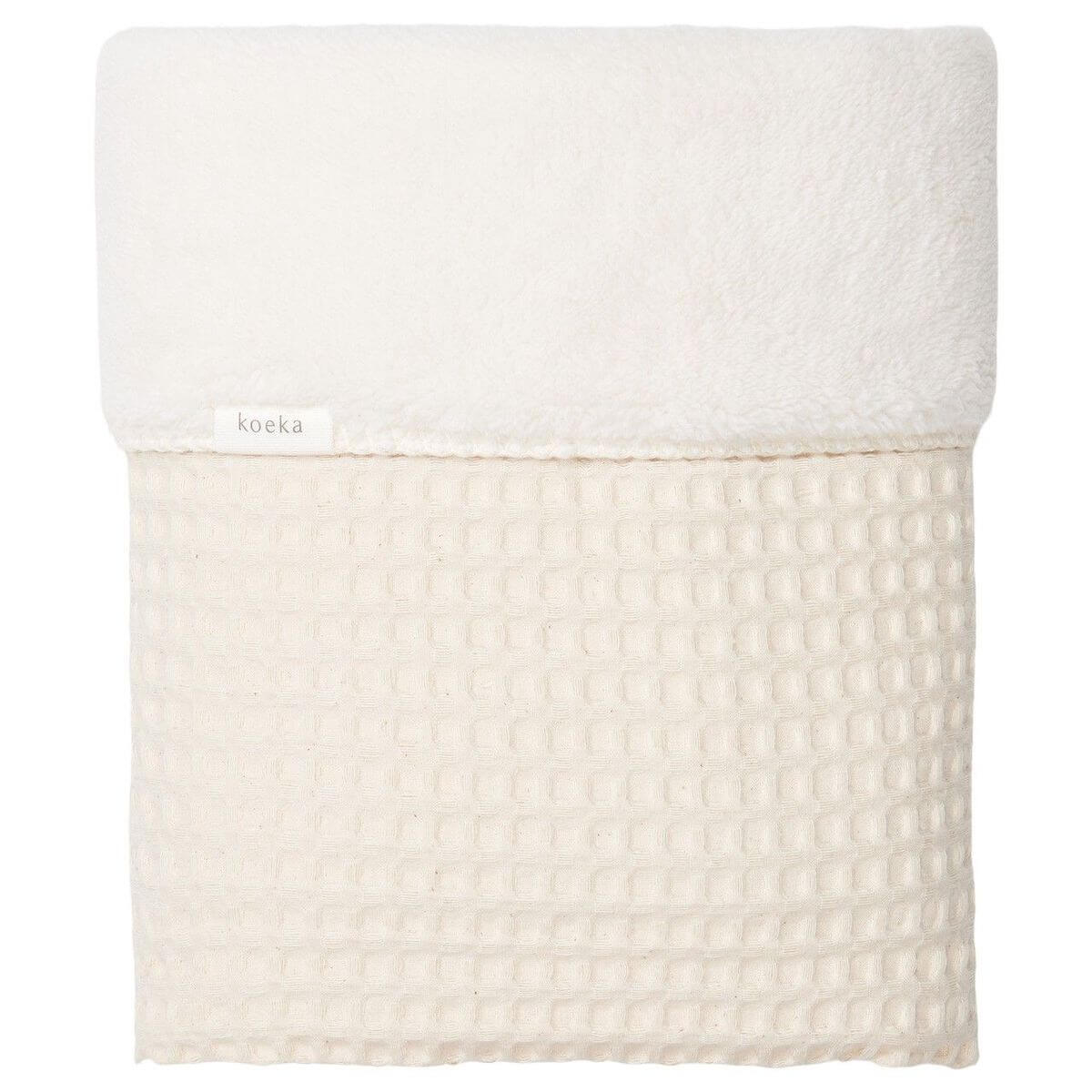 Couverture berceau 100x75cm teddy OSLO Koeka natural-pebble