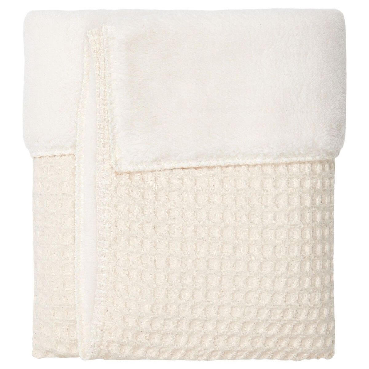 Couverture berceau 100x75cm teddy OSLO Koeka natural-pebble