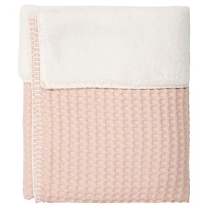 Couverture berceau 100x75cm teddy OSLO Koeka rosa salt-pebble