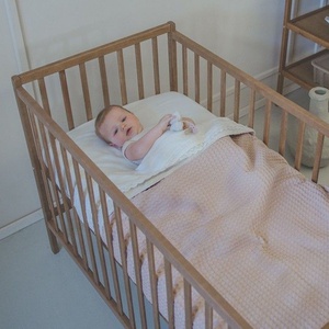 Couverture berceau 100x75cm teddy OSLO Koeka rosa salt-pebble