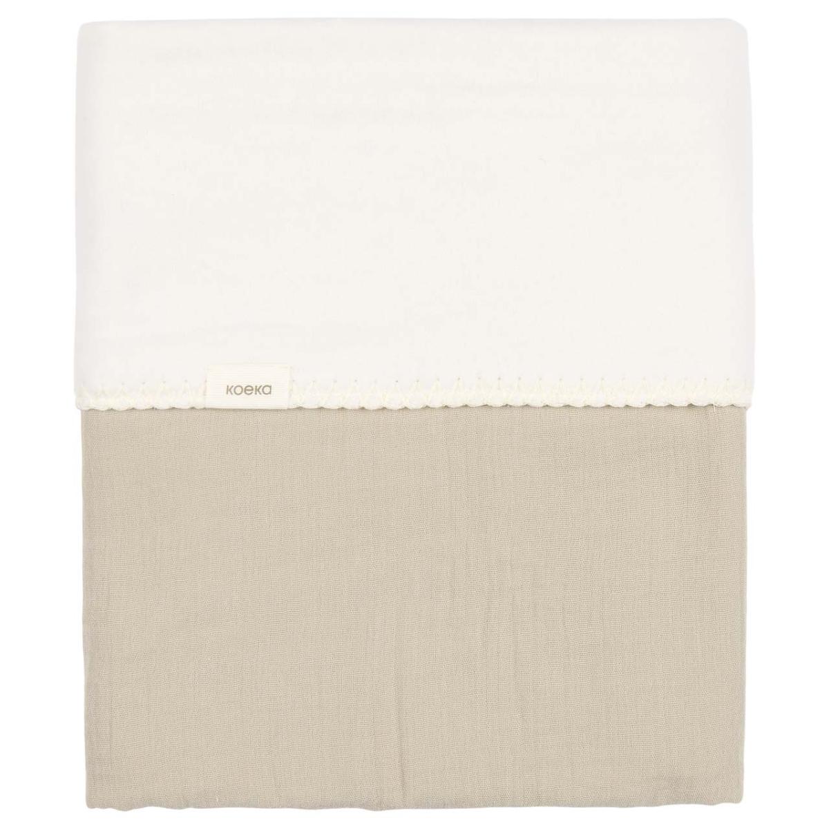 Couverture berceau cotton fleece FARO Koeka sage