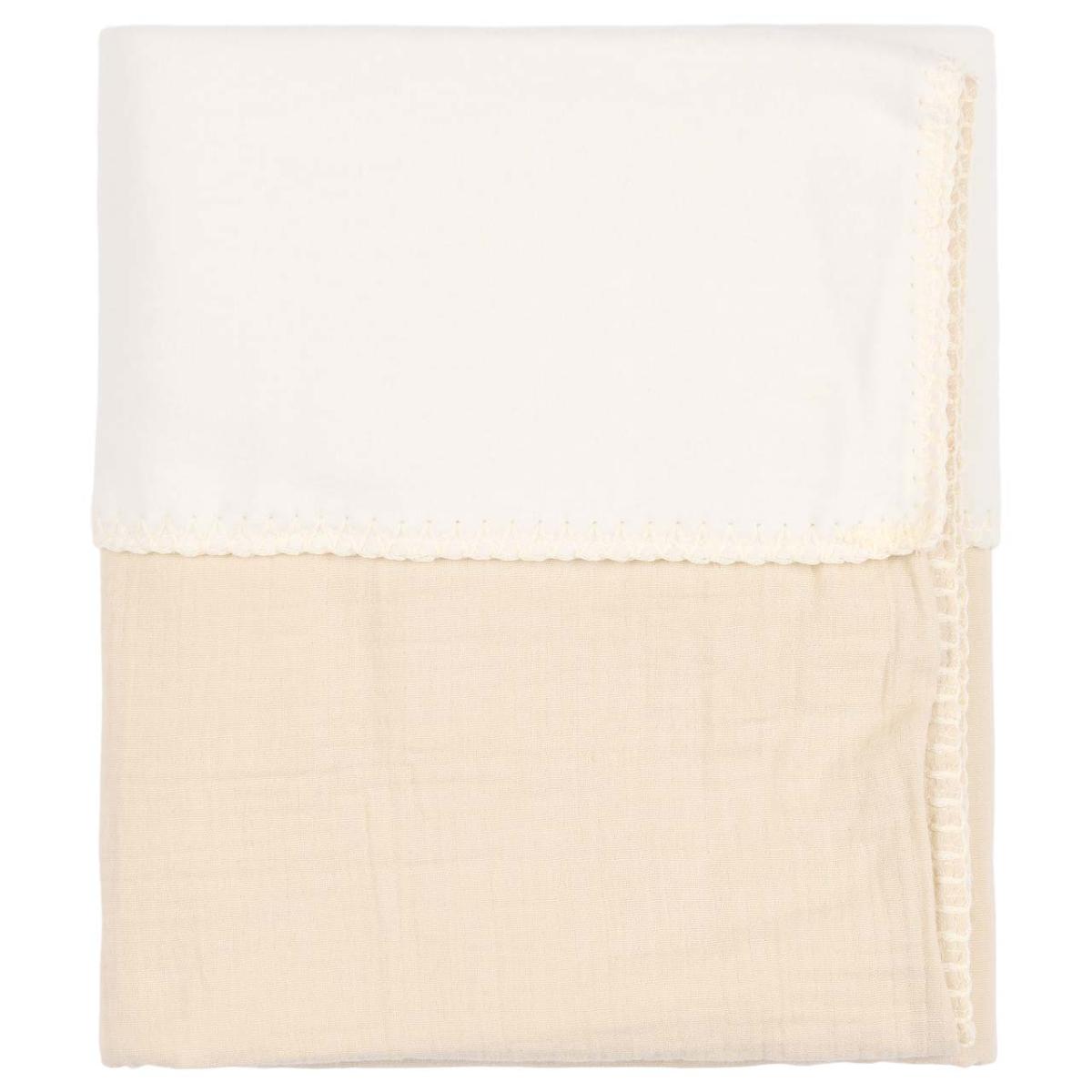 Couverture berceau cotton fleece FARO Koeka warm white